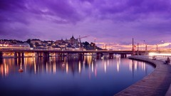 Sunset City Lights cityscapes stockholm