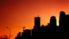 Sunset cityscapes architecture