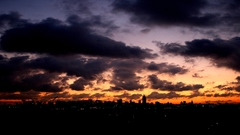 Sunset cityscapes buildings