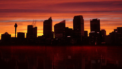 Sunset cityscapes urban cities