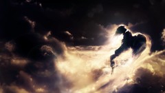 Sunset clouds angels skyscapes