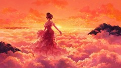 Sunset clouds Anime Princess anime girls scenic skyscapes 