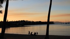 Sunset clouds Beaches skies