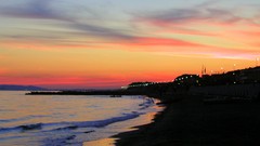 Sunset clouds Beaches skies Tuscany