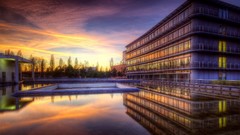 Sunset clouds cityscapes architecture