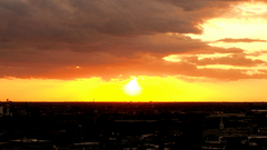 Sunset clouds cityscapes buildings
