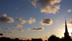 Sunset clouds cityscapes city skyline