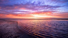 Sunset clouds coast skyscapes