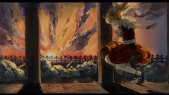 Sunset clouds dress Pillars touhou