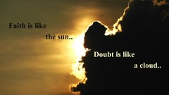 Sunset clouds Faith doubt the sun cloud background