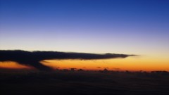 Sunset clouds flying