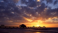 Sunset clouds horizon