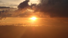 Sunset clouds horizon skies