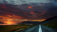 Sunset clouds Landscapes nature