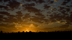 Sunset clouds Landscapes silhouette