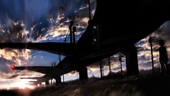 Sunset clouds Makoto Shinkai