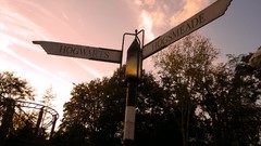 Sunset clouds Movies signs Hollywood skies harry potter Hogwarts