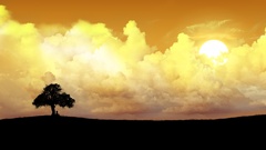 Sunset clouds nature black