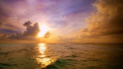 Sunset clouds ocean