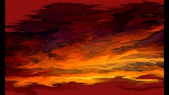 Sunset clouds red orange skyscapes