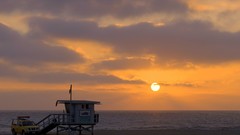 Sunset clouds Sea Beaches
