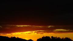 Sunset clouds silhouettes