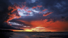 Sunset clouds skyscapes Sea