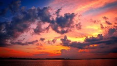 Sunset clouds skyscapes Sea