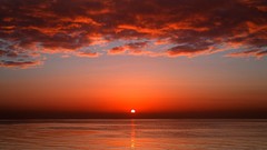 Sunset clouds skyscapes Sea