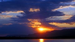 Sunset clouds sun Sea