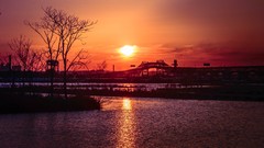 Sunset clouds sunlight skies