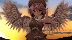 Sunset clouds touhou wings