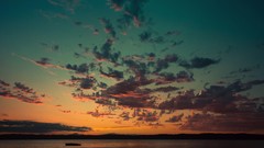 Sunset clouds waterscapes