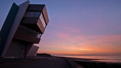 Sunset coast modern architecture buildings