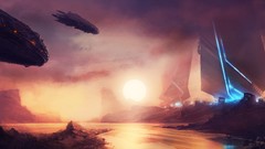 Sunset Concept artwork digital art fantasy art