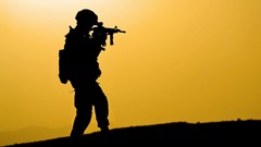 Sunset contrast military silhouettes soldier Army Men
