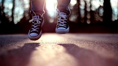 Sunset Converse jumping