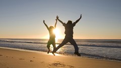 Sunset couple Beaches