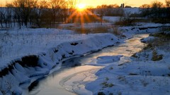 Sunset creek winter illinois