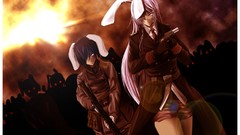 Sunset dark weapons Guns Army tie military red eyes silhouettes 