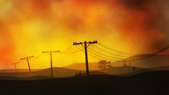 Sunset digital vectors