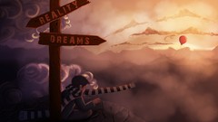 Sunset dreams clouds children Balloons reality artwork digital 