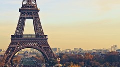Sunset Eiffel Tower Paris cityscapes