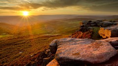Sunset England peak national park district