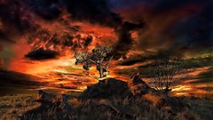 Sunset fantasy art artistic
