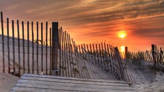 Sunset fences picket fence
