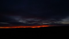 Sunset fire clouds the sky skies