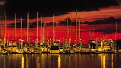 Sunset Florida Harbor Hollywood