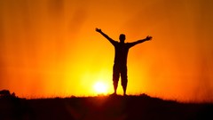 Sunset freedom sun orange silhouettes