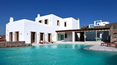 Sunset Greece swimming pools